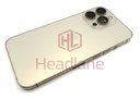 [IP13PRBH-GL-NC-NSP-C] iPhone 13 Pro Back / Battery Cover + Small Parts - Gold (Pulled - Grade C) (No Camera) (No Speaker)