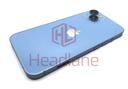 [IP14BH-BL-NBT-B] iPhone 14 Back / Battery Cover + Small Parts - Blue (Pulled - Grade B) - No Battery
