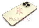 [IP14PRBH-GD-B] iPhone 14 Pro Back / Battery Cover + Small Parts - Gold (Pulled - Grade B)