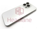 [IP15PRBH-WT-B-NC] iPhone 15 Pro Back / Battery Cover + Small Parts - White Titanium (Pulled - Grade B) (No Camera)