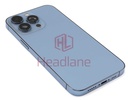 [IP13PRBH-SB-B-NC] iPhone 13 Pro Back / Battery Cover + Small Parts - Blue (Pulled - Grade B) (No Camera)