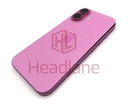 [IP16BH-PK-A-NC] Apple iPhone 16 Back / Battery Cover + Small Parts - Pink (Pulled - Grade A) (No Camera)