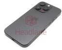 [IP15PRBH-BKT-B] iPhone 15 Pro Back / Battery Cover + Small Parts - Black Titanium (Pulled - Grade B)