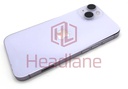 [IP14BH-PR-B] iPhone 14 Back / Battery Cover + Small Parts - Purple (Pulled - Grade B)
