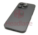 [IP14PRBH-BK-C-NC] iPhone 14 Pro Back / Battery Cover + Small Parts - Black (Pulled - Grade C) (No Camera)