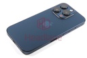 [IP15PRBH-TB-A] iPhone 15 Pro Back / Battery Cover + Small Parts - Blue Titanium (Pulled - Grade A)