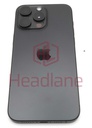 [IP15PMBH-BKT-B] Apple iPhone 15 Pro Max Back / Battery Cover + Small Parts - Black Titanium (Pulled - Grade B)