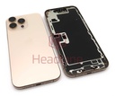 [IP16PMBH-DT-B] Apple iPhone 16 Pro Max Back / Battery Cover + Small Parts - Desert Titanium (Pulled - Grade B)