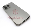 [IP16PRBH-NT-A] Apple iPhone 16 Pro Back / Battery Cover + Small Parts - Natural Titanium (Grade A)