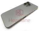[IP15PMBH-WT-NC-B] Apple iPhone 15 Pro Max Back / Battery Cover + Small Parts - Natural Titanium (Pulled - Grade B) (No Camera)
