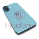 [IP16BH-TL-A-NC] Apple iPhone 16 Back / Battery Cover + Small Parts - Teal (Pulled - Grade A) (No Camera)