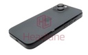 [IP15BH-BK-B-NC] iPhone 15 Back / Battery Cover + Small Parts - Black (Pulled - Grade B) (No Camera)