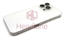 [IP15PMBH-WT-B-NC] Apple iPhone 15 Pro Max Back / Battery Cover + Small Parts - White Titanium (Pulled - Grade B) (No Camera)