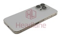 [IP15PMBH-NT-C-NC] Apple iPhone 15 Pro Max Back / Battery Cover + Small Parts - Natural Titanium (Pulled - Grade C) (No Camera)