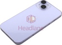 [IP14BH-PR-A] iPhone 14 Back / Battery Cover + Small Parts - Purple (Pulled - Grade A)
