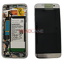 [GH82-13389A] Samsung SM-G935A Galaxy S7 Edge LCD Display / Screen + Touch + Battery Silver (USA Version Charge Board)